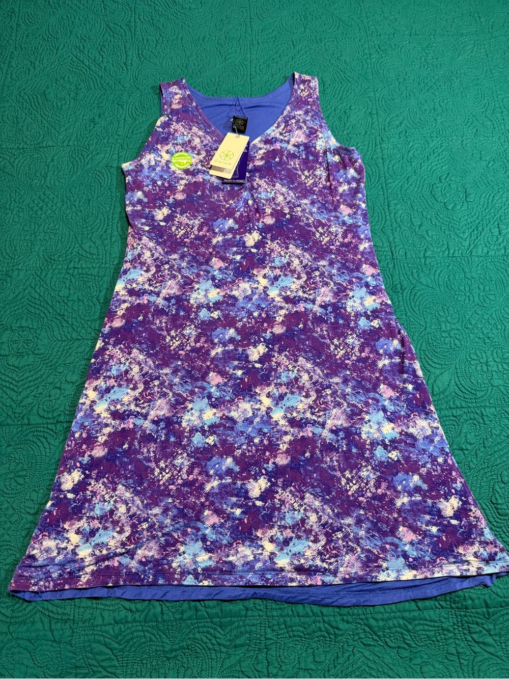 Reversible Sleeveless Dress Pool CoverUp XL Purple Blue Yoga To Street NWT